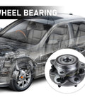 Diagram showing 4WD Front Wheel Bearing And Hub Assembly For Toyota Tacoma 2005 To 2019, Toyota 4Runner 2003 To 2019, 6 Lug With WBS