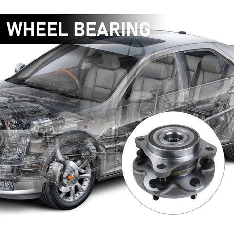 Diagram showing 4WD Front Wheel Bearing And Hub Assembly For Toyota Tacoma 2005 To 2019, Toyota 4Runner 2003 To 2019, 6 Lug With WBS