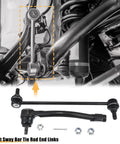 4 Pcs Front Stabilizer Sway Bar Link Set Replacement Beefed Up For Hyundai Elantra 2013 2016 Veloster 2012 2017 Kia Soul 2014 2019 Suspension Kit Outer Tie Rods And Steering Tie Rod End installed on front suspension