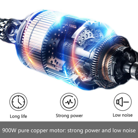 Close-up of the 900W pure copper motor for the Uwytgf 900 Watt Electric Rebar Bender Hydraulic Bending Machine.
