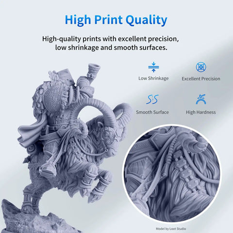 Top Shelf 3D Printer Resin In Smooth Grey Finish Hella Precise 405 Nm Uv Curing Formula For SlA Lcd Msla Machines Quick Cure With Low Shrinkage And Killer Surface Detail One Kilogram Pack