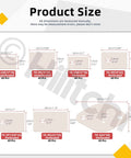 Diagram showing sizes of 420 Piece Mica Insulator Sheet Assortment Kit for TO-220, TO-3P, TO-3P11, TO-3PL, TO-3, with and without holes.