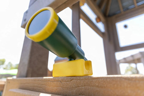 Pirate Themed Swing Set Telescope Replacement for Outdoor Play, durable plastic telescope mounted on wooden playset