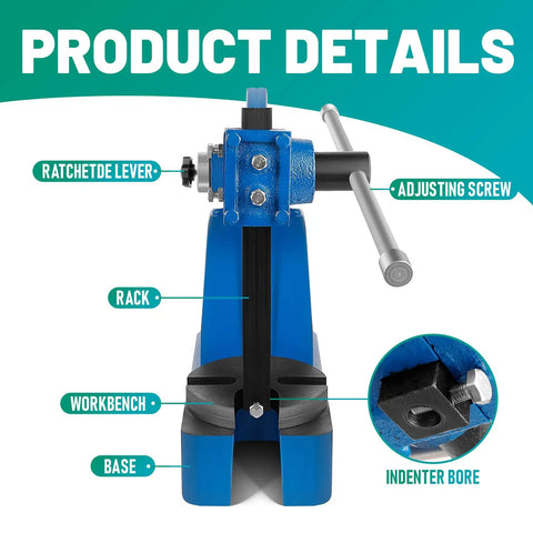 Heavy Duty 2 Ton Manual Arbor Press Built Different With Solid Cast Iron Frame Top Shelf Metal Stamping Bending And Forming Tool For Garage Mods And Pro Shop Workflows Demanding Reliable Precision