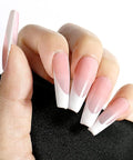 French manicure with Soak Off UV LED Hema Free Nude Gel Nail Polish Set 4x10ml Natural Sheer Pink Colors, chip resistant.