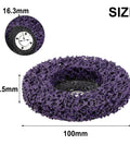 Dense Poly Strip Abrasive Disc Wheels For Paint Rust Removal Angle Grinder Six Piece Set With Integrated Hub 100mm size disc for heavy-duty prep.