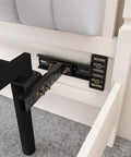 Built Rock Solid Headboard Brackets For Metal Bed Frames adjustable mount securing bed frame with matte black finish.