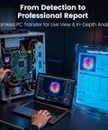Go-To Handheld Thermal Camera With 512x384 Thermal Resolution And 256x192 IR, 25Hz Frame Rate, 3.5 Inch Screen in use with PC