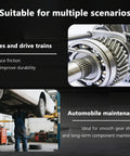 Image showing automotive maintenance with axles and drive trains, highlighting suitability for multiple lubrication scenarios.