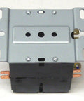 Heavy Duty 3 Pole Magnetic Definite Purpose Contactor Rated For 40 Amp Fla And 50 Amp Resistive Loads Perfect For HVAC Systems And Commercial Kitchen Equipment With Rock Solid 240 Volt Coil showing top view with terminals and mounting brackets.