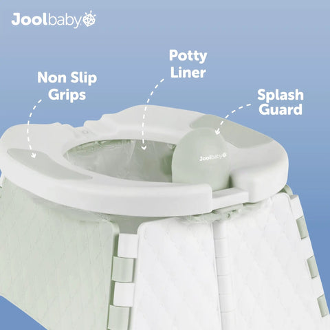 Tot Tested Foldable Potty Training Chair With Carry Case And Thirty Disposable Liners Rock Solid Build For Weekend Getaways State Parks And Car Camping Easy Way To Train Your Kid On The Go In Sage