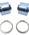610DS Spherical No-Bind Rear Axle Housing And Rear Control Arm Del-Sphere Pivot Bushings Pair For Beefy Performance Suspension CNC 6061-T6 Aluminum Anodized 52100 Steel Spherical Ball Delrin Cups 304 Stainless Spacers Rebuildable Joints, pair and snap rings