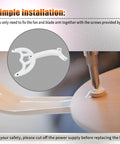 52 Inch Ceiling Fan Blade Arm Set Replacement Kit Five Arms For SL2P Mount Beefy Brackets And Easy Install Solid Upgrade