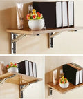 Four Pack Triangle Folding Brackets Built Tough Floating Shelf Support For Wall Mounted Benches And Tables Ideal Space Saving Hardware