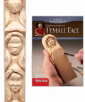 Learn To Carve Female Faces With Resin Study Stick Kit And 32 Page Step By Step Booklet For Beginner Woodcarvers image