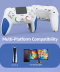 Wireless PS5 Gamepad With Hall Effect Joysticks And Two Back Buttons showcasing multi-platform compatibility