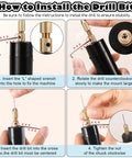 Steps to install drill bit on the Knock Yourself Out With This Solid 312 Piece Mini Electric Drill Kit Featuring Iron Eye Screws And Bits For Resin Jewelry Mold Making And Diy Keychain Projects Total Game Changer.