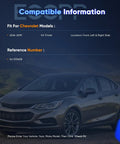 Image showing compatible information for Heavy Duty Wheel Bearing Hub Assembly For Chevrolet Cruze Volt Bolt EV And EUV 2016 To 2023.