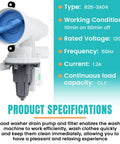 Washer Drain Pump Filter Replacement For GE Front Load Washers Plug And Play Fit With AP8054992 PS16217203 EAP16217203 PD00094541 PD00065822 B25 3A04 Easy Install Durable OEM Equivalent Part By MIFLUS, B25-3A04