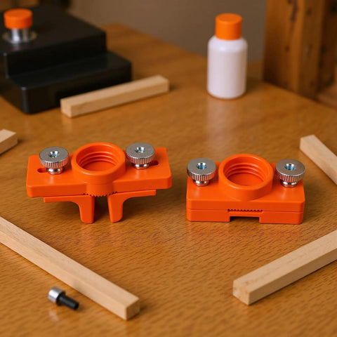 Pro Level Hella Slick Edge Banding Glue Dispenser With Adjustable Pressure For Furniture Cabinet Making On 10 To 30mm Boards features orange body and adjustable knobs.