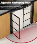 Adjustable Universal Hands Free Automatic Door Closer With Hydraulic System For High Traffic Doors max opening angle display