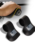 Two Pack Black Cruise Assist Grips For Motorcycles And Scooters With American Flag Decal ABS Oil Control Easy Install