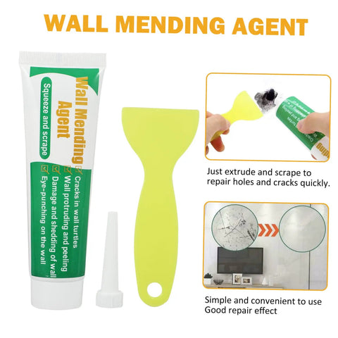 Two Set Wall Mending Repair Cream For Cracks Graffiti And Stains Easy To Apply Crack Paste With Scraper Quick Fix