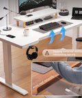 Adjustable Standing Desk With Three Memory Presets Smooth Operator Height Glide Ergonomic Sit Stand Office Table with sleek design and built-in features.