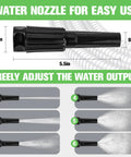Sprayer nozzle included for Easy Watering with adjustable water output modes for Heavy Duty Stainless Steel Garden Hose 150 Ft.