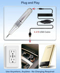 High Speed USB C Corded Polishing Kit For Acrylic Bases And Reline Materials, 40,000 RPM Denture Repair DIY plug and play setup