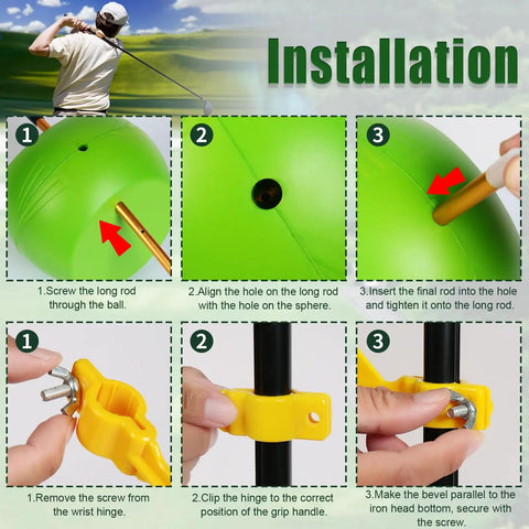 Connector Golf Swing Trainer Set Of 2 For Posture Correction And Consistency Improve Full Swing Power Mastery installation guide