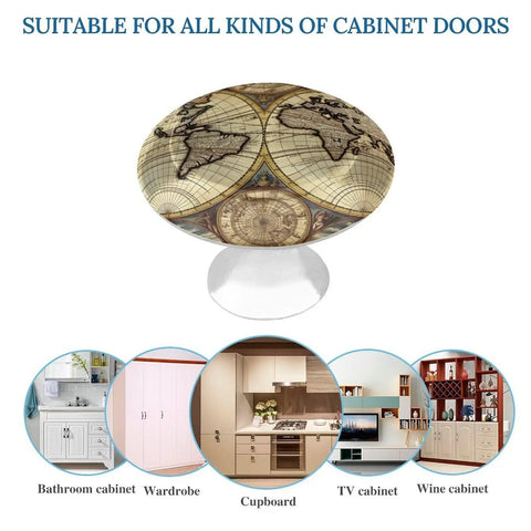 Slick Antique Stainless Steel Cabinet Knobs And Round Drawer Handles Two Pack For Kitchen Bedroom Furniture Upgrades with globe design