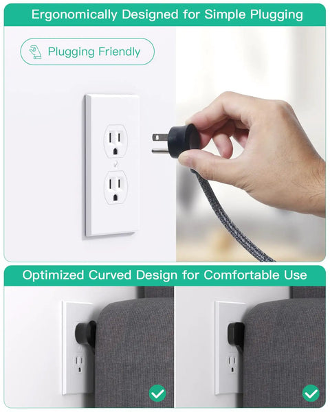 Travel Essentials Power Strip With USB Ports Compact Flat Plug Extension Cord 5ft Three Outlets Four USB Ports Non Surge Cruise Ship Ready Dorm Room Apartment Must Have Desktop Charging Hub