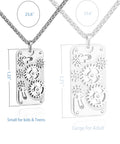 Rotatable Gear Pendant Necklace With Mechanical Steampunk Gears Dope Fidget Jewelry For Anxiety Relief And Stress