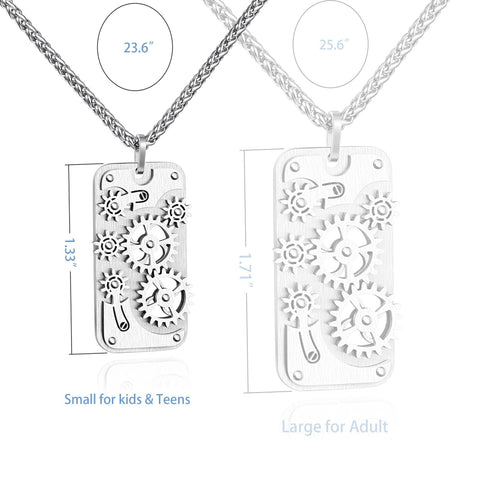 Rotatable Gear Pendant Necklace With Mechanical Steampunk Gears Dope Fidget Jewelry For Anxiety Relief And Stress