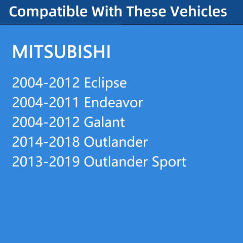 Compatibility chart for Mitsubishi Gas Cap 1711A004 Replacement Fuel Filler Cap Plug And Play Direct Fit For Eclipse, Endeavor, Galant, Outlander.