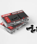 Top Shelf 304 Stainless Steel Flat Head Sheet Metal Screws 50 Pack Phillips Drive in clear packaging with black oxide screws.