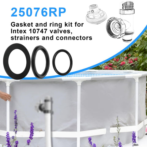 12 Piece Pool Hose Washer And Ring Replacement Kit with O-rings and washers for Intex pool seal plunger valve, gasket 10262