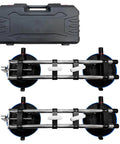 Heavy Duty Vacuum Countertop Leveling System With 3 Second Quick Suction Tech, 2 Pack, shown with carrying case and adjustable knobs.