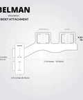 Diagram of Slim Modern Bidet Toilet Attachment With Dual Self Cleaning Nozzles, Fresh Water Sprayer, Adjustable Water Pressure, Non Electric