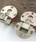 2 Pack Folding Hinge For Cabinet Doors, Alloy Double Cup Up Down 180 Degree Hidden Flat Hinge showing dimensions