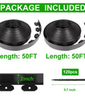 Two Inch Tall Garden Edging Kit With 100 Feet Of Border And 120 Spikes, Plastic Landscape Edging For Lawn, Easy Install