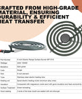 Electric Range Burner Element Replacement Set For 8-Inch MP21YA And 6-Inch MP15YA fast heat up durable nickel molybdenum coils