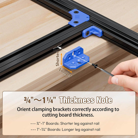 Router Jig For Cutting Boards, Adjustable Guide Fits Up To 18x18 Inches, Corner Guides with Thickness Note Instruction