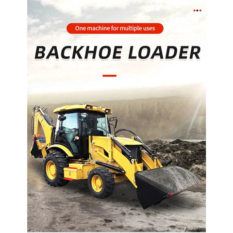 Towable Mini Backhoe Loader 4x4 Compact Front End Loader And Excavator For Small Farms Homesteads And Property Maintenance