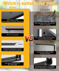 Comparison of Legit Heavy Duty Countertop Support Brackets 16 Inch showing 45° safety angle and thicker materials for durability.