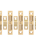 Four Piece Brass Door Catch Hardware Set With Roller Latch No Fuss Install For Cabinet Doors Closets And Shoe Cabinets Durable Ball Catch System 50mm Size For Everyday Home Use displayed in a row