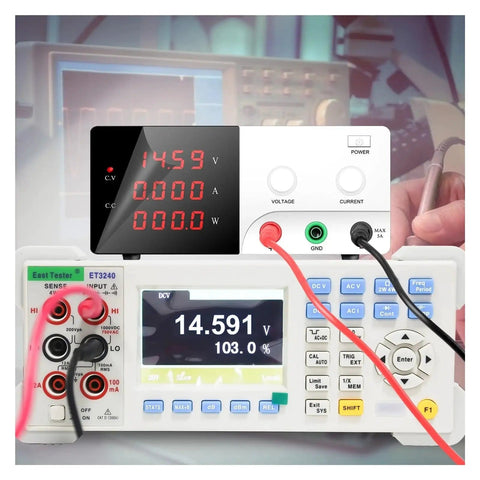 Beefy High Power Adjustable DC Power Supply For Lab Use With Digital Three LED Display And Fine Coarse Knobs 0 To 100V 5A