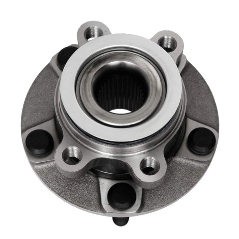Beefy Front Wheel Bearing And Hub Assembly For 2008 2013 Nissan Rogue And 2014 2015 Rogue Select Plus 2008 2012 Sentra Two Point Five Liter 4 Cylinder 5 Lug With ABS OEM Quality Replacement For A Smooth Quiet Ride, top view