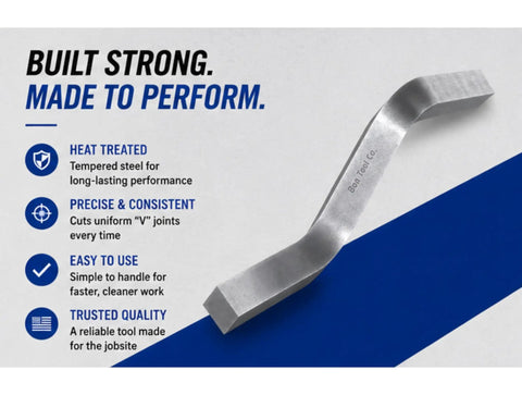 Pro Grade Rock Solid 5/8 Inch V Bar Jointer Crafted From Heavy Duty Tempered Steel For Razor Sharp Mortar Lines And Slick Bricklaying Performance Daily showing heat-treated design.